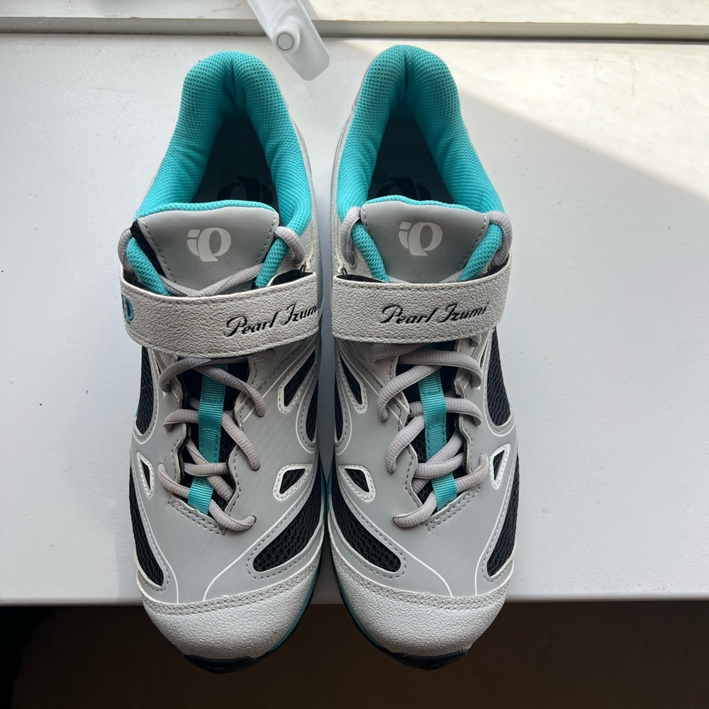 PEARL IZUMI X-Alp Impact MTB Cycling Shoe Women US 10 EUR 42 Gray Blue